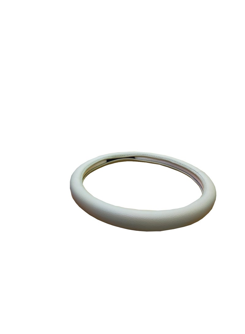 Leather steering wheel bag, size 38, beige - Image 5