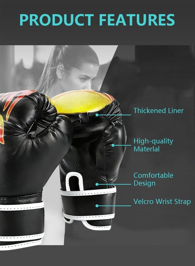 PYC Professional Training Sparring Gloves, 6/10oz Black – Heavy Bag Boxing Gloves - Image 2
