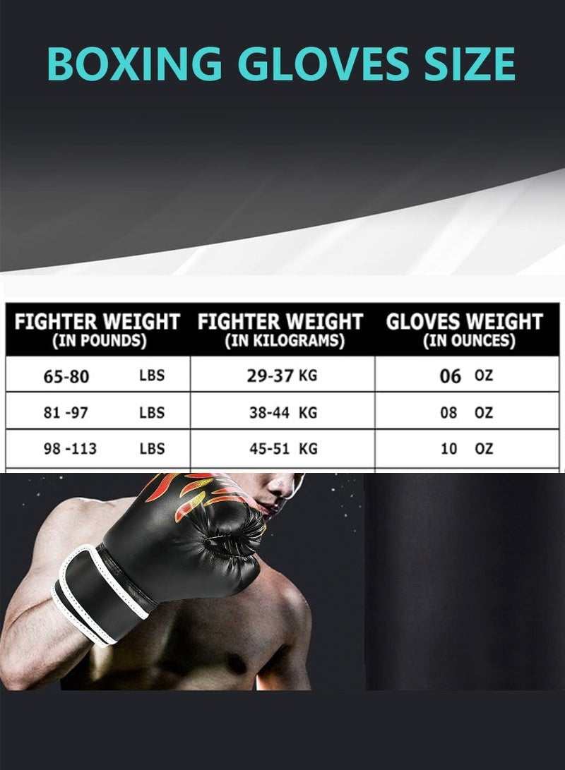 PYC Professional Training Sparring Gloves, 6/10oz Black – Heavy Bag Boxing Gloves - Image 3