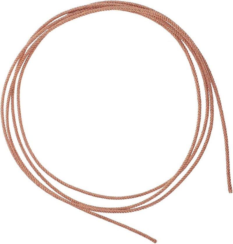 سلك مكبر صوت نحاسي مرن ذهبي 1 متر مقاوم للحرارة العالية لإصلاح الصوت في المنزل والسيارة والعربة السكنية - Image 2