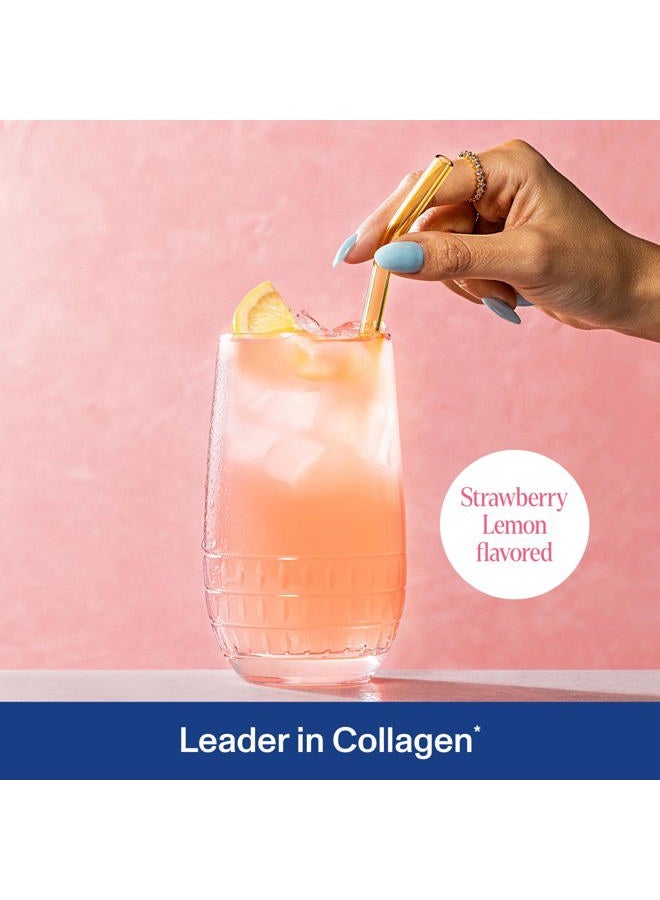 Vital Proteins Collagen Peptides Advanced, Hydrolyzed Peptides with Hyaluronic Acid and Vitamin C - Strawberry Lemon Flavor Powder, 10.5oz - Image 2