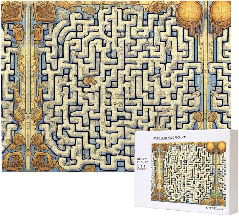 خريطة كنز متاهة فايا 500 قطعة لغز للأشخاص البالغين هدية ديكور المنزل - Image 1