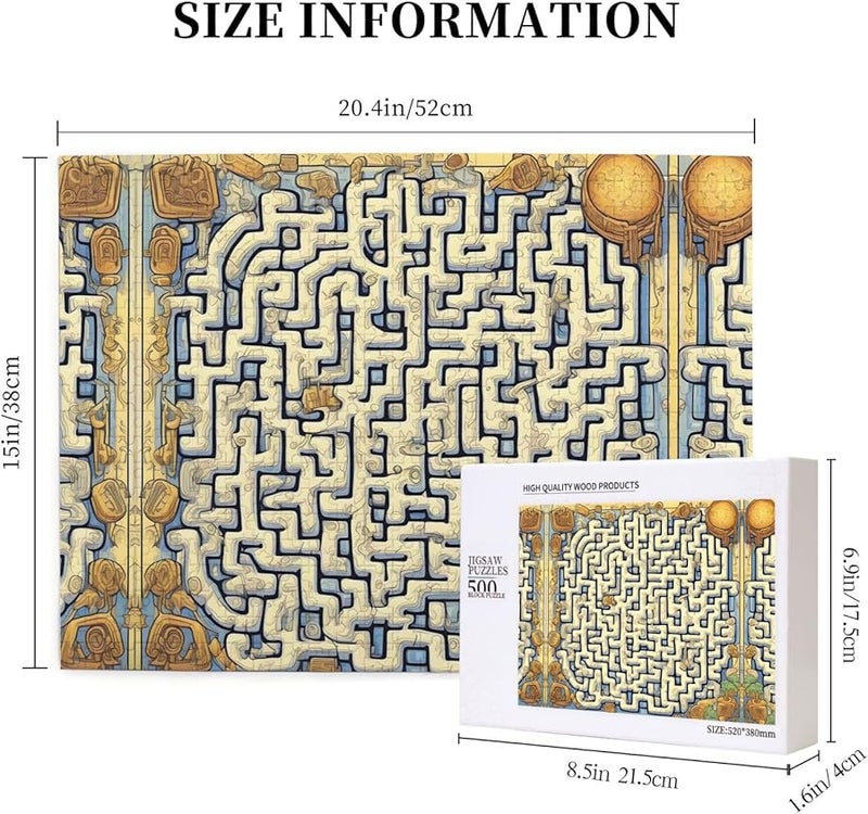 خريطة كنز متاهة فايا 500 قطعة لغز للأشخاص البالغين هدية ديكور المنزل - Image 5