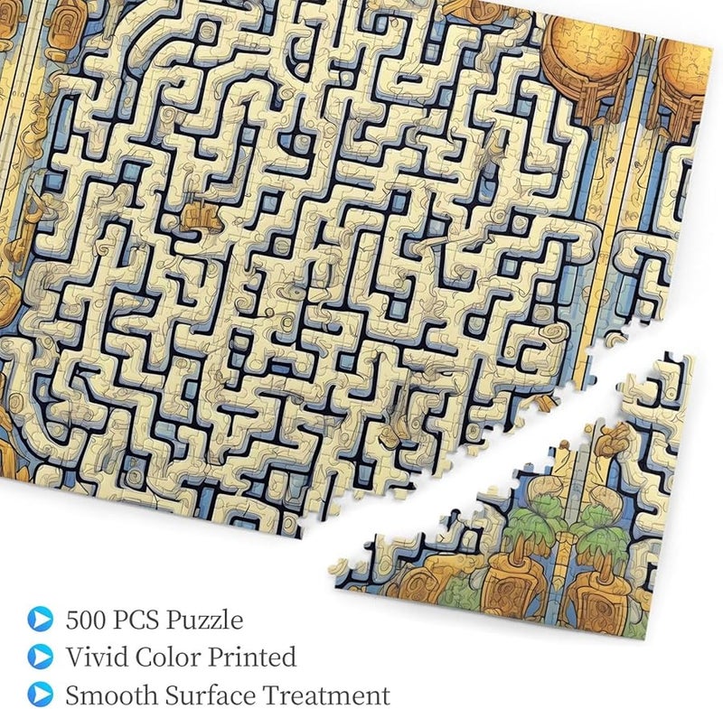 خريطة كنز متاهة فايا 500 قطعة لغز للأشخاص البالغين هدية ديكور المنزل - Image 3