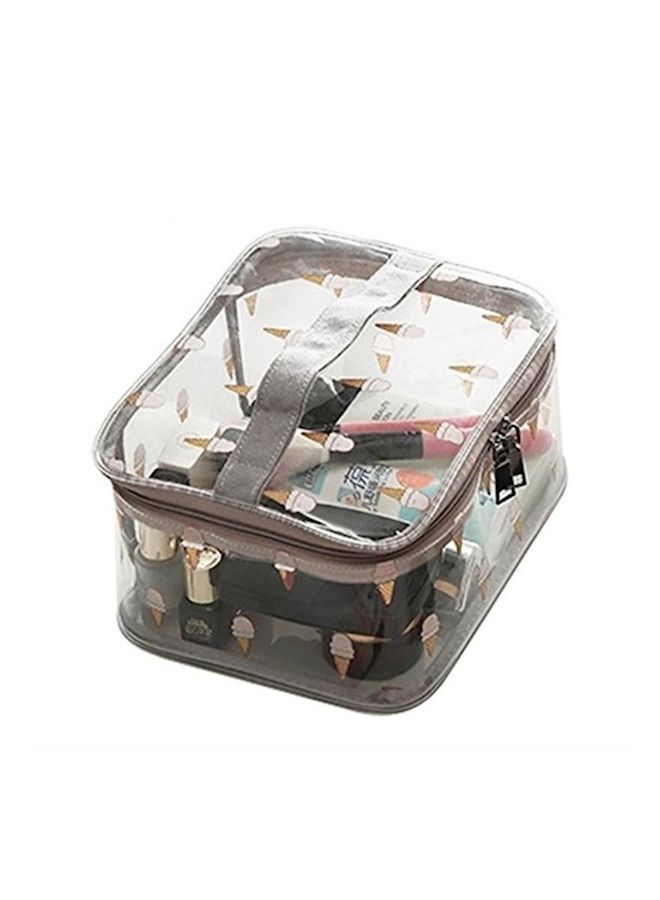 NIBEMINENT Travel Printed Cosmetic Bag With Top Handle Multicolour - Image 3