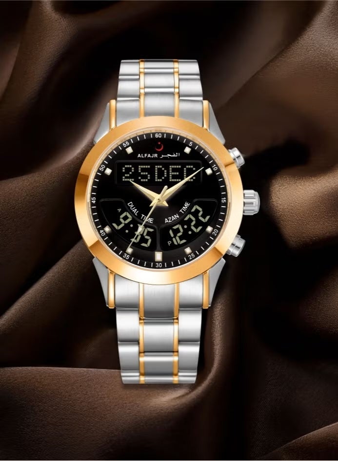 الفجر ساعة رجالية فاخرة 360 من الفولاذ المقاوم للصدأ للرجال WA-10GSB - Image 2