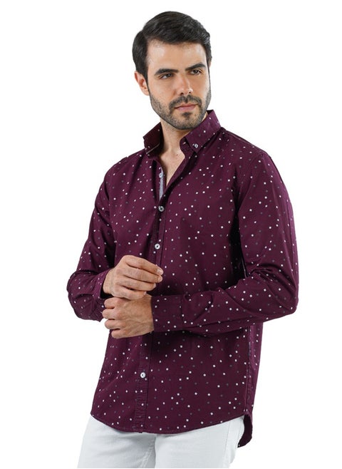 Men’s Shirt Casual - Burgundy