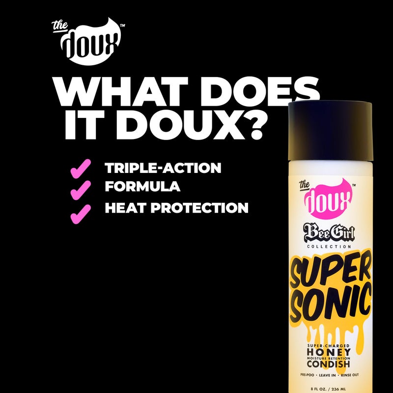 The Doux Supersonic Honey Condish 3-in-1 Conditioner for Curly Hair â€“ Leave-In, Rinse-Out & Pre-Poo â€“ Detangler with Aloe, Honey & Amino Acids â€“ Moisturizing Conditioner for All Curl Types - Image 5