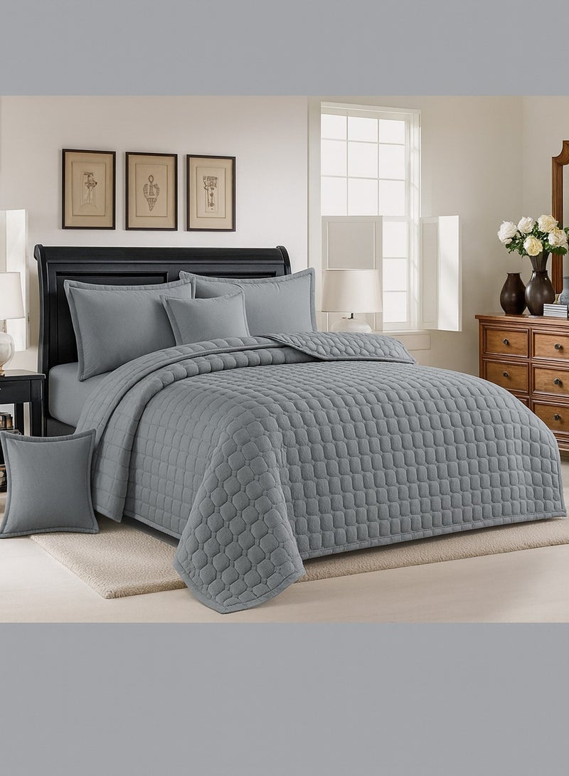 مينج لي طقم لحاف سرير نفرين مضغوط 6 قطع – بوليستر ناعم – مقاس كينج 230×250 سم - Image 1