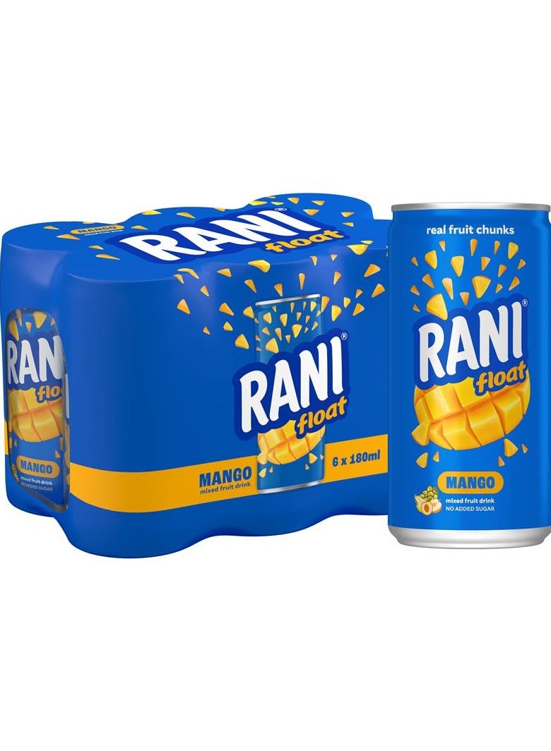 راني فلوت بالملنجو، بدون سكر مُضاف، عصير فاكهة 6x180مل - Image 1