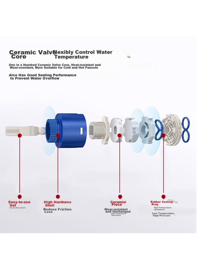 Larsd Shower Mixing Valve, Shower Faucet Mixer, Copper Body, Bathroom Hot And Cold Shower Switch, Ld7203 - Image 5