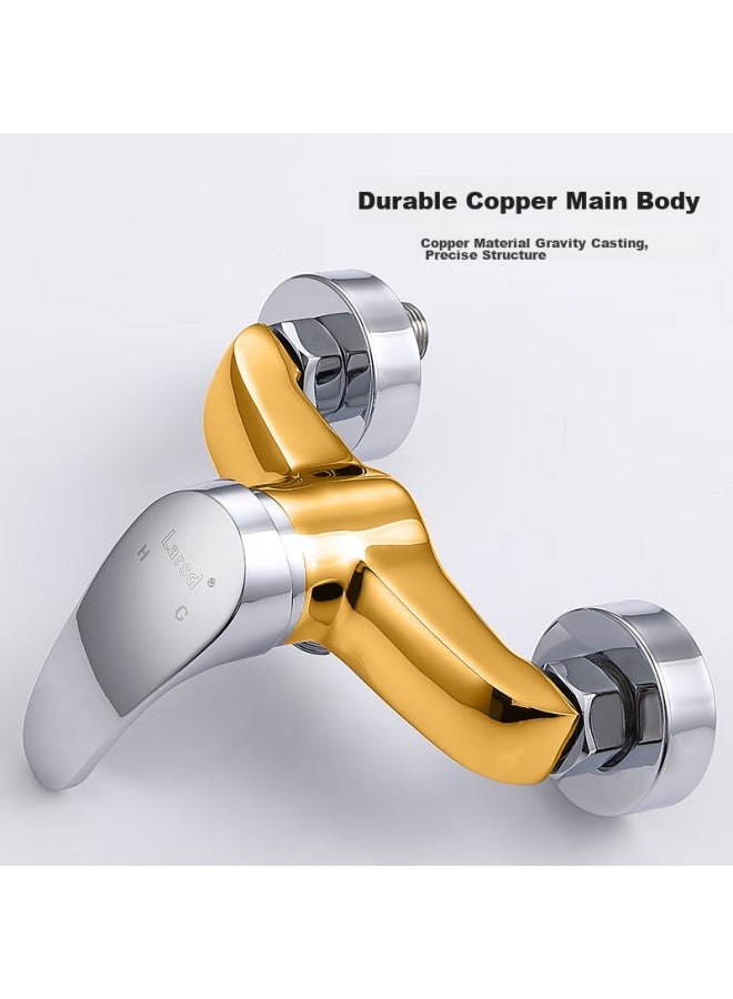 Larsd Shower Mixing Valve, Shower Faucet Mixer, Copper Body, Bathroom Hot And Cold Shower Switch, Ld7203 - Image 2