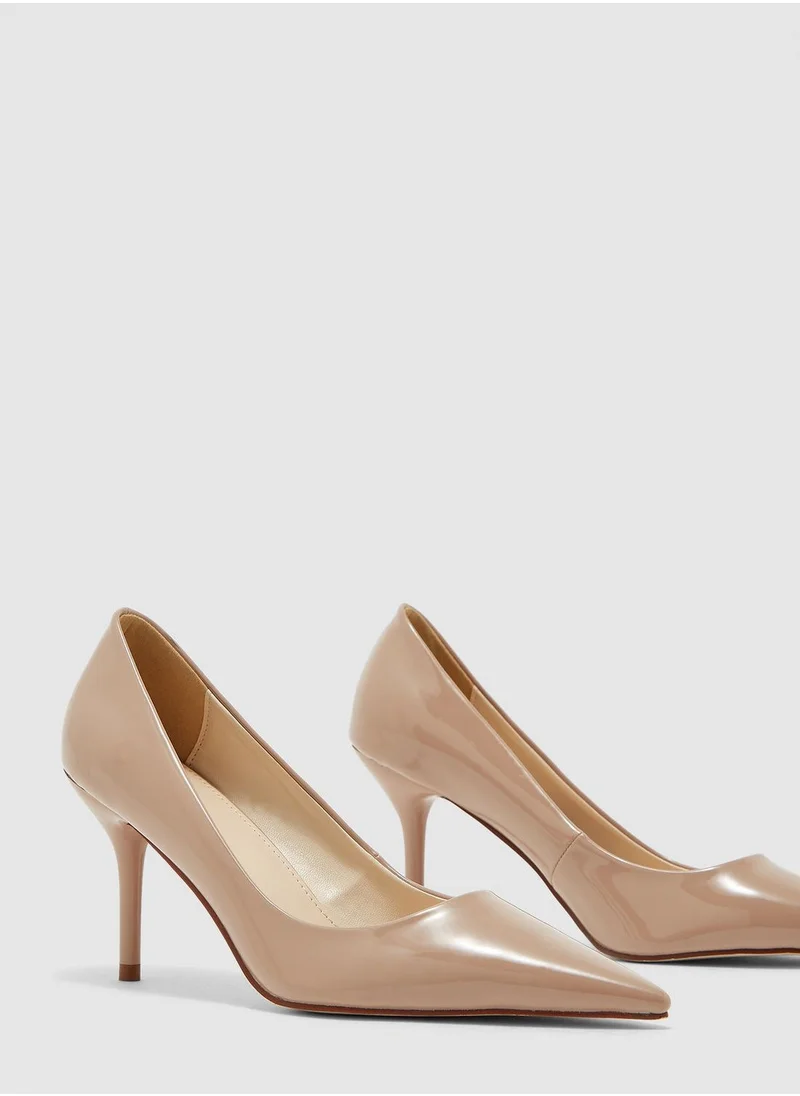 ELLA Pointed Toe Pumps With Mid Heel