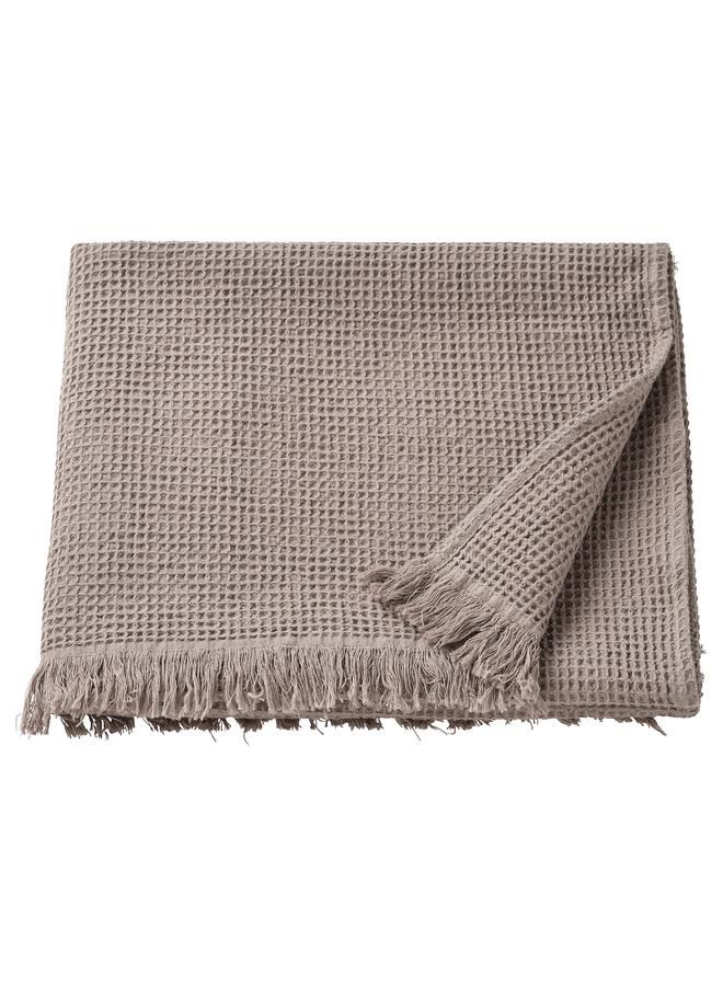 Bath towel, light grey/brown, 70x140 cm  - Image 1