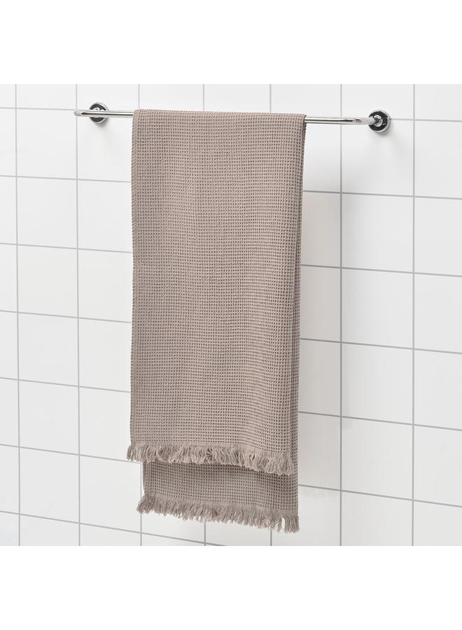 Bath towel, light grey/brown, 70x140 cm  - Image 4