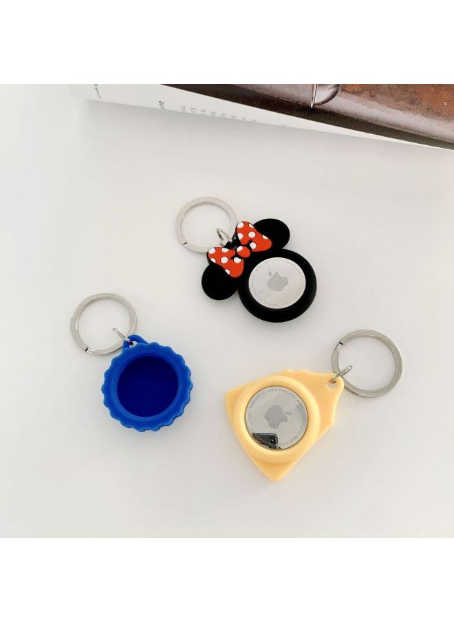 Generic - For Apple AirTags Silicone Protective Case Cartoon Minnie Case Airtag Bluetooth Locator Tracker-Color:Coca-Cola-Applicable Model:AirTags - Image 1