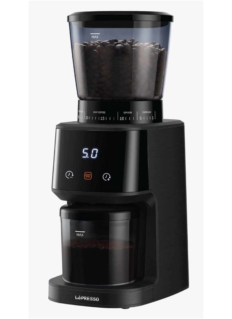 LP028 Conical Burr Grinder 165W with 275g Bean Hopper Capacity / Timer / 40mm Burr Size / UK 3-Pin Plug Power Cord / 99g Chamber Capacity / 31 Grind Sizes/ User Friendly Interface/French Press / Pour Over / Drip Coffee / Siphon / Espresso - Black - pzsku/Z7DEB3468EE7526FC3665Z/45/_/1738070859/0ce25de0-7623-41fa-9d01-283ca3c95596