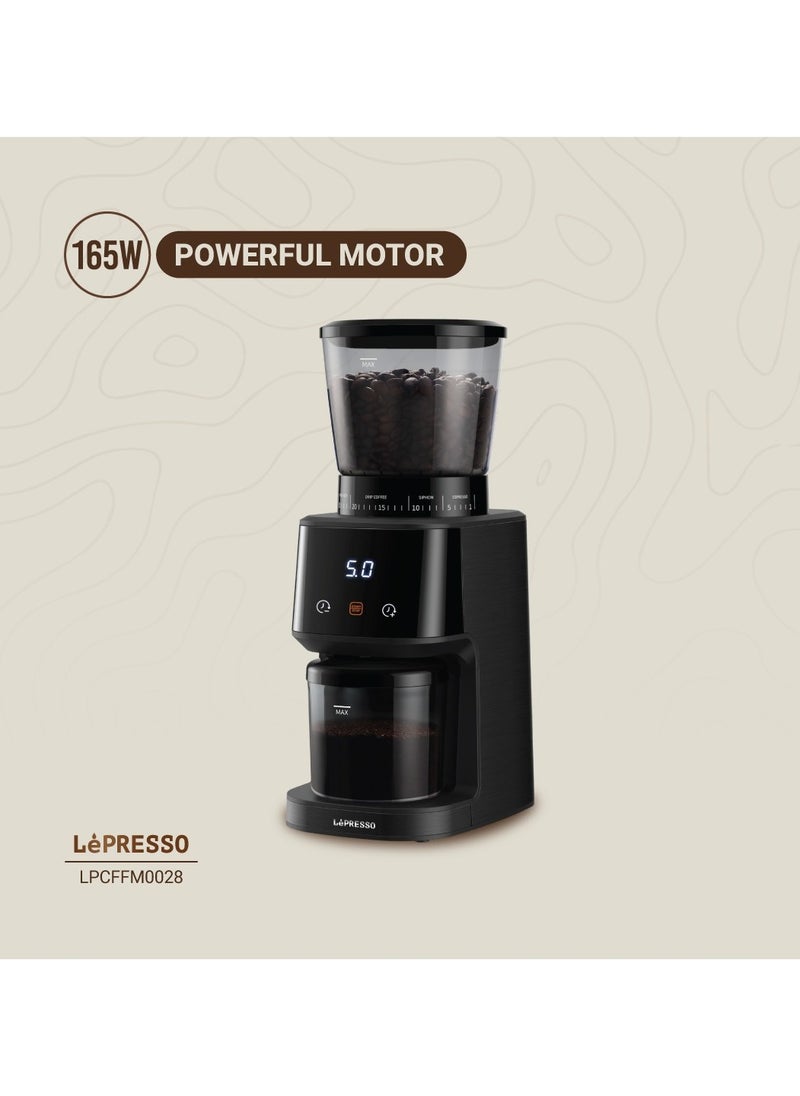 LP028 Conical Burr Grinder 165W with 275g Bean Hopper Capacity / Timer / 40mm Burr Size / UK 3-Pin Plug Power Cord / 99g Chamber Capacity / 31 Grind Sizes/ User Friendly Interface/French Press / Pour Over / Drip Coffee / Siphon / Espresso - Black - pzsku/Z7DEB3468EE7526FC3665Z/45/_/1738070870/e7aadd84-8ae5-4278-869b-1b5baaebb669