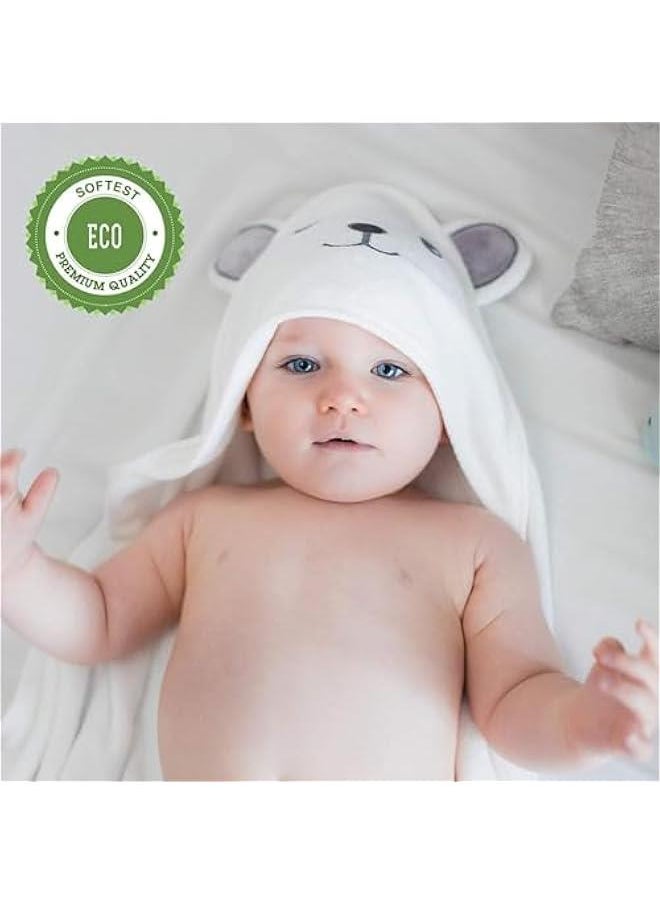 TRASSLE 1 Pack Hooded Baby Towels - Premium Ultra Soft Organic Baby Bath Towel – Absorbent and Hypoallergenic Towels for Baby Boy Girl, Toddler, Newborn Essentials  - Image 2
