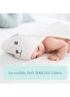 TRASSLE 1 Pack Hooded Baby Towels - Premium Ultra Soft Organic Baby Bath Towel – Absorbent and Hypoallergenic Towels for Baby Boy Girl, Toddler, Newborn Essentials  - Image 4