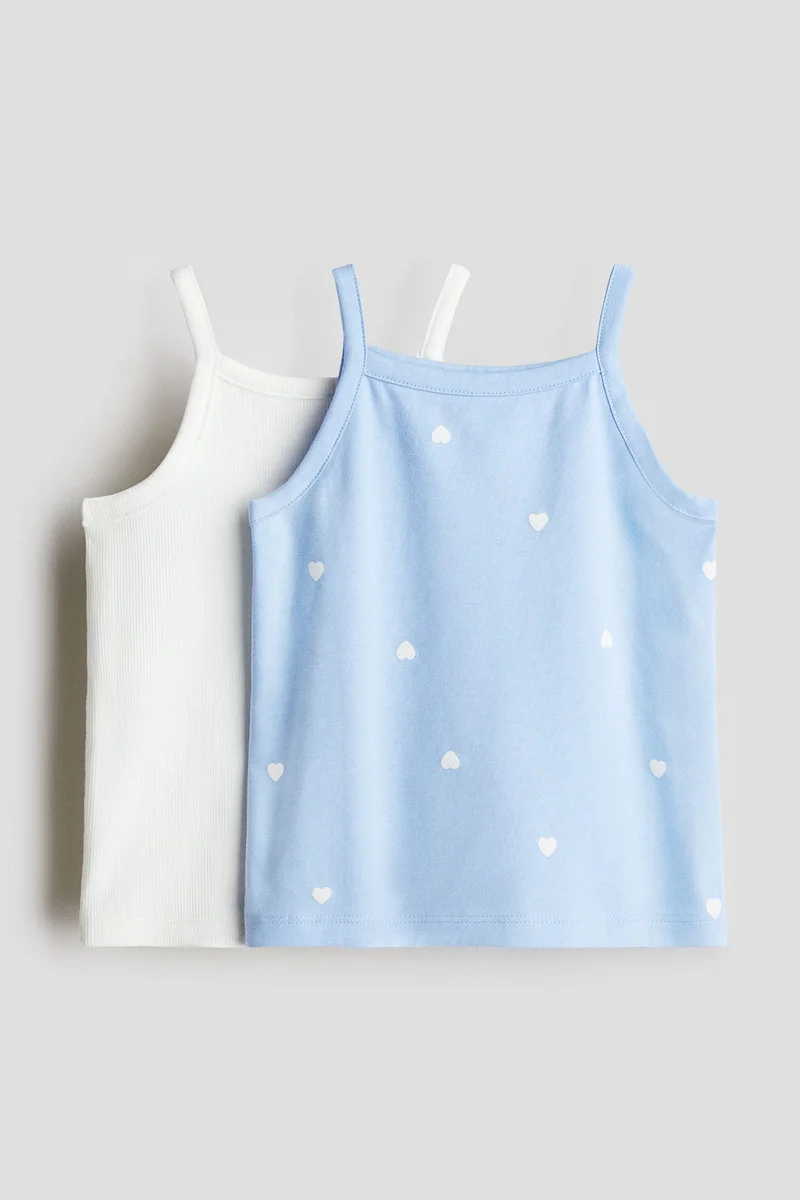 H&M 2-pack cotton strappy tops