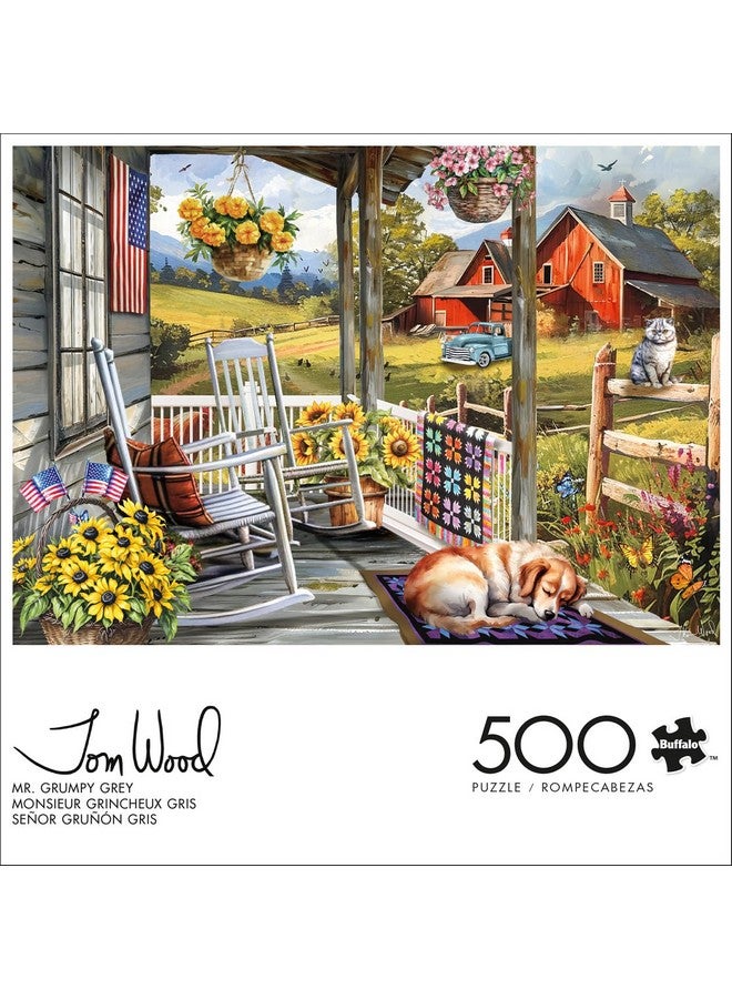 Buffalo Games - Tom Wood - Mr. Grumpy Grey - 500 Piece Jigsaw Puzzle for Adults - Challenging Puzzle Perfect for Game Nights - Finished Size is 21.25 x 15.00 - Image 2