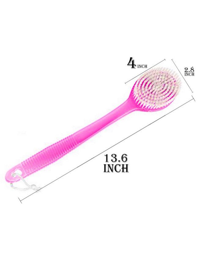 Confidence Bathing Cleaning Body Brush With Long Handle Body Washing Brush With Soft Nylon Bristles 50 Gram Pack Of 1 (Pink) - Image 3