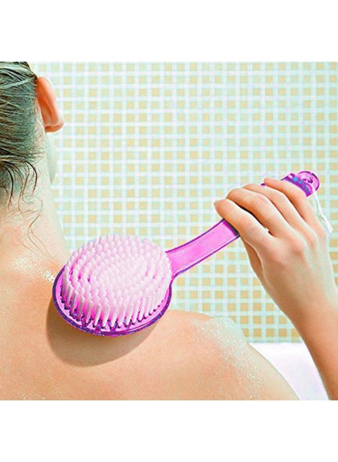 Confidence Bathing Cleaning Body Brush With Long Handle Body Washing Brush With Soft Nylon Bristles 50 Gram Pack Of 1 (Pink) - Image 5