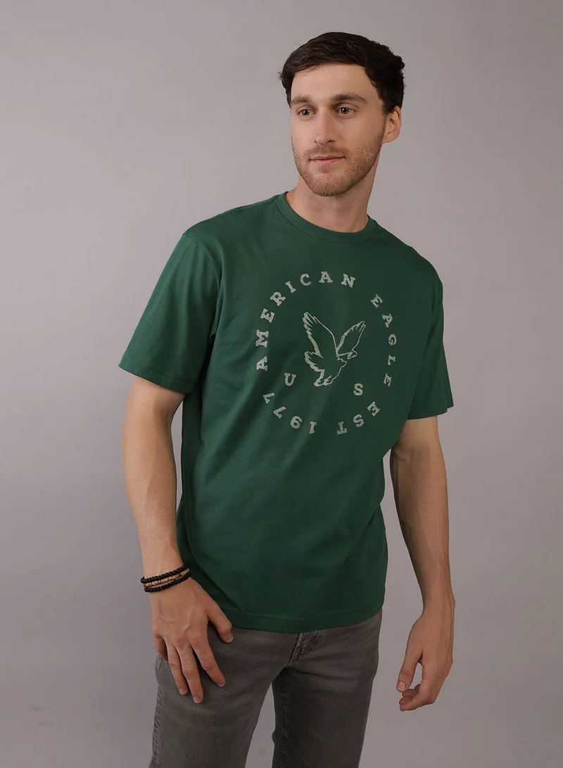 American Eagle Logo Graphic Crew Neck T-Shirt