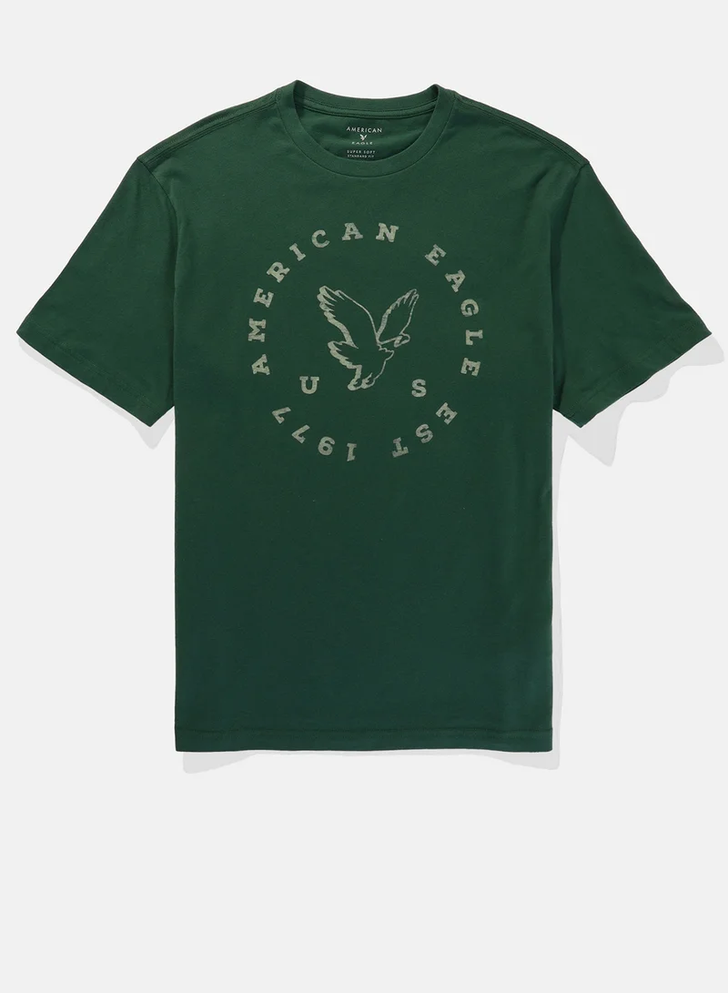 American Eagle Logo Graphic Crew Neck T-Shirt