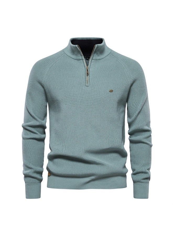 BIRD Autumn Cotton Zipper Cardigans for Men Fashion Casual Social Men Sweaters High Collar Warm Winter Knitted Sweater Men - Image 1