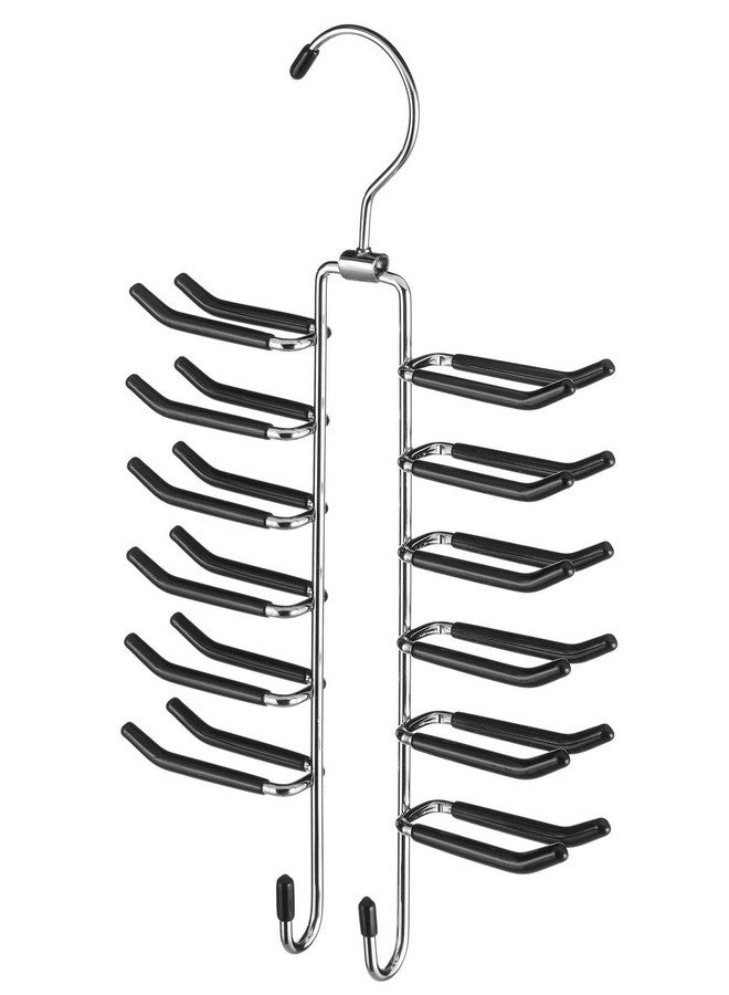Whitmor Whitmor Swivel Tie Hanger with Belt Loops Chrome / Black  - Image 1