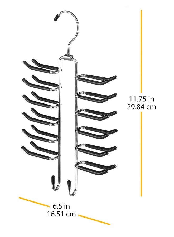 Whitmor Whitmor Swivel Tie Hanger with Belt Loops Chrome / Black  - Image 4