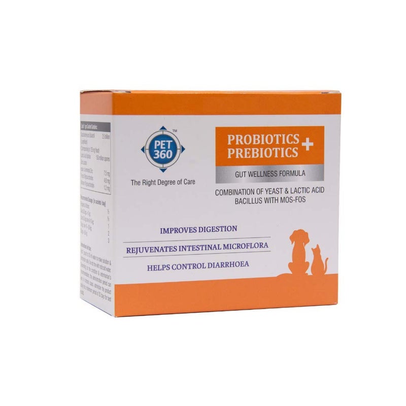 PET360 PROBIOTICS + PREBIOTICS Gut Wellness Formula for Dogs & Cats | Probiotic Supplement | Prevents Diarrhea & Indigestion | Cat & Dog Gut Health Supplement for Improved Immunity - 10 Sachets - Image 5