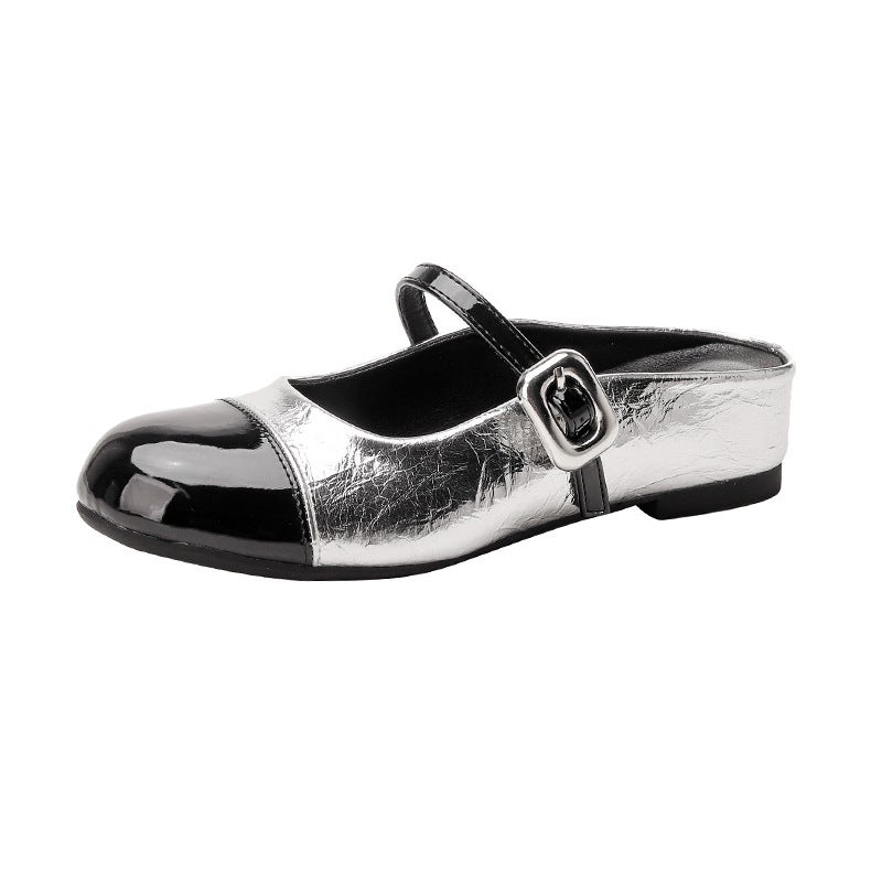Small People Increase Their Height By 5Cm With Soft-Soled Slip-Ons, Lazy Toe-Cap Half-Slippers, Mary Jane Shoes 33 - Image 1