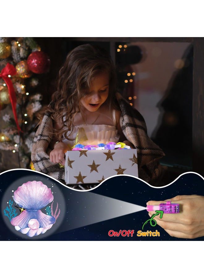 Oitnlaughter 36Pcs Mermaid LED Finger Lights Mermaid Party Favors Glow in the Dark Light Up Finger Lights Ocean Themed Toys Bulk for Under The Sea Birthday Party Goodie Bag Stuffer Birthday Gifts Classroom Prize - Image 4