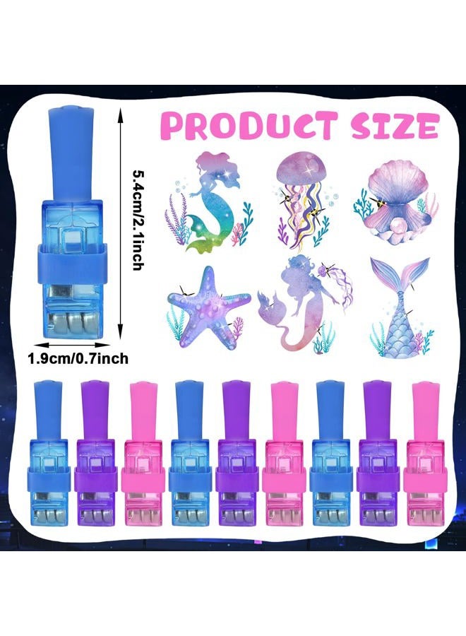 Oitnlaughter 36Pcs Mermaid LED Finger Lights Mermaid Party Favors Glow in the Dark Light Up Finger Lights Ocean Themed Toys Bulk for Under The Sea Birthday Party Goodie Bag Stuffer Birthday Gifts Classroom Prize - Image 2