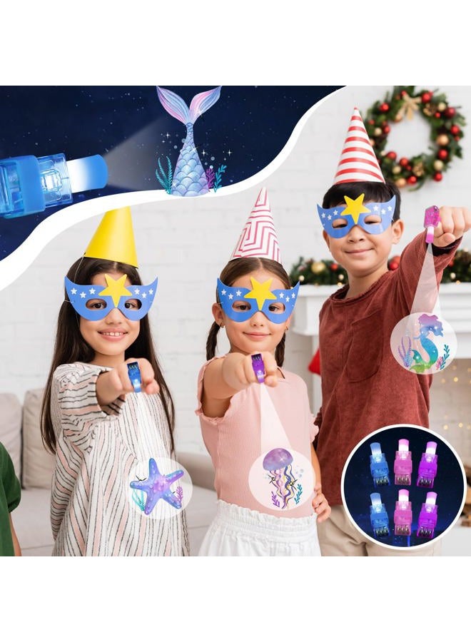 Oitnlaughter 36Pcs Mermaid LED Finger Lights Mermaid Party Favors Glow in the Dark Light Up Finger Lights Ocean Themed Toys Bulk for Under The Sea Birthday Party Goodie Bag Stuffer Birthday Gifts Classroom Prize - Image 5