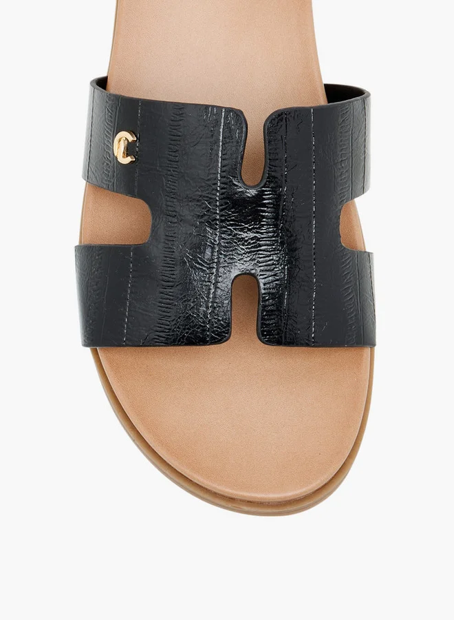 Le Confort Women's Textured Slip-On Flat Sandals