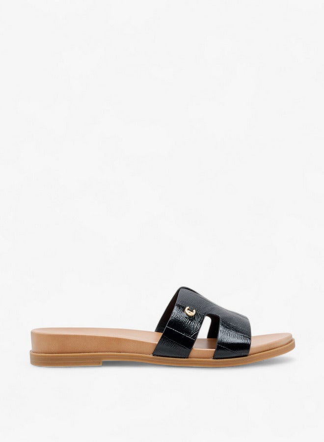 Le Confort Women's Textured Slip-On Flat Sandals - Image 3