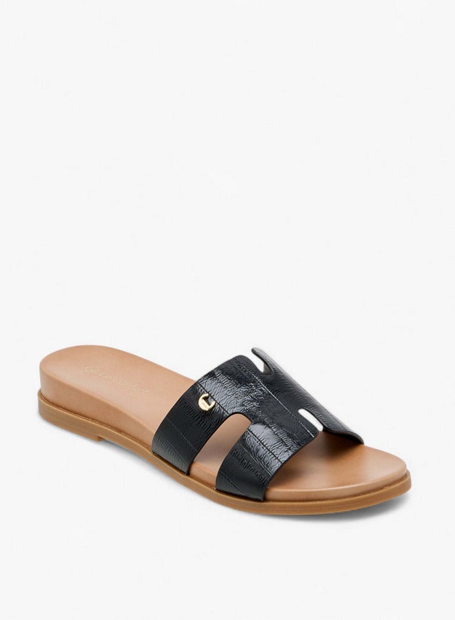 Le Confort Women's Textured Slip-On Flat Sandals - Image 2