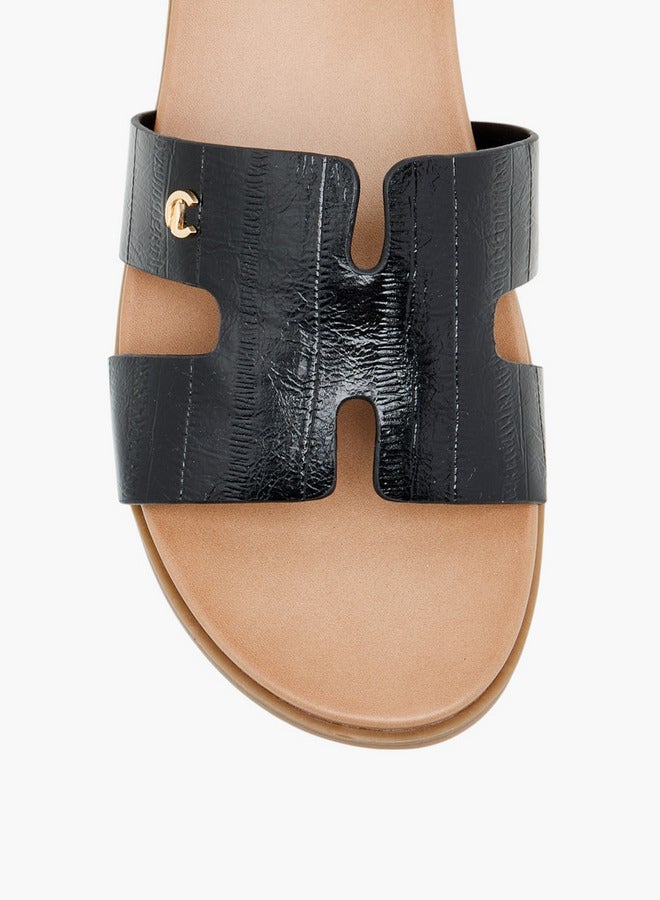 Le Confort Women's Textured Slip-On Flat Sandals - Image 4