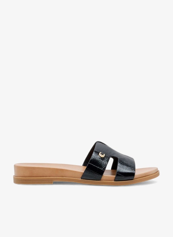 Le Confort Women's Textured Slip-On Flat Sandals - Image 1