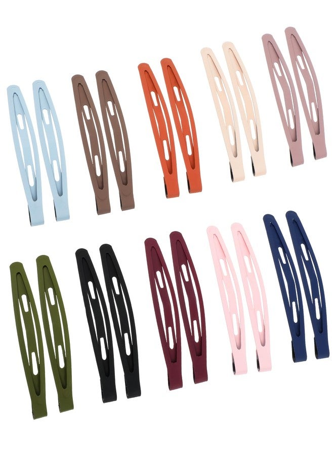 Sibba Hair Clips Little Barrettes 20 PCS Flat Thin Fine Snap Matte Hairclip Non Slip Curved Pins Metal Bangs Broches Styling Sectioning Wig Headpiece Retro Decoration Salon Hairstyle Hairdressing Headwear - Image 2