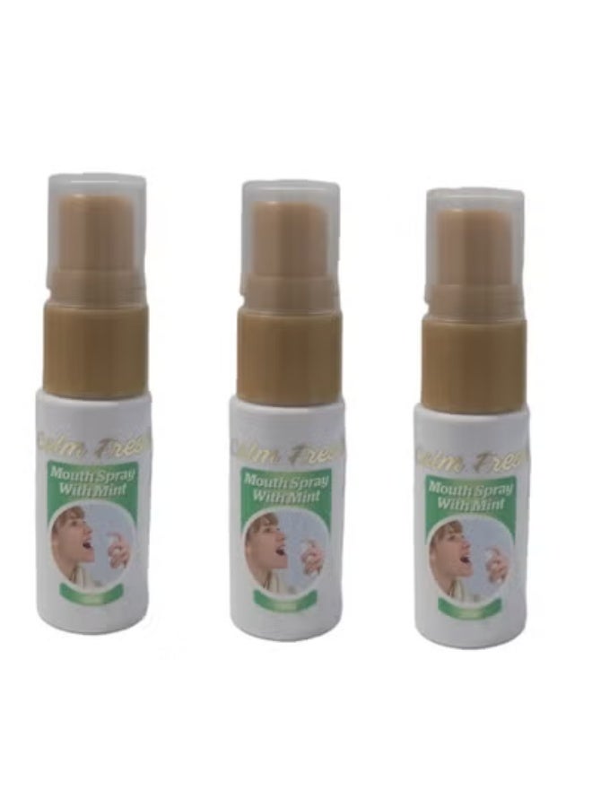 3 Pcs Calm Fresh Mouth Spray With Mint 15 Ml - Image 1