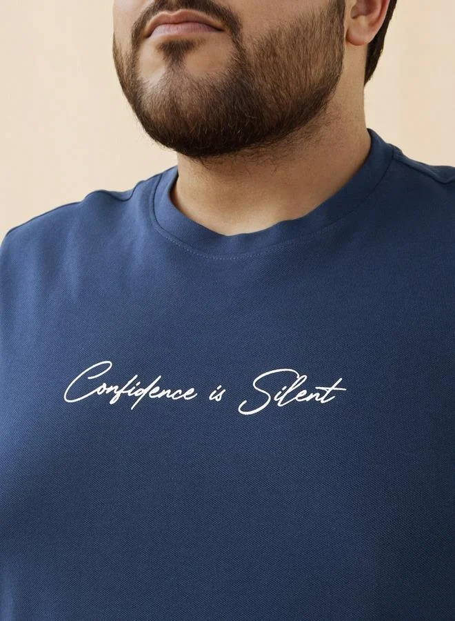Maxim  Plus Size Printed Core T-shirt with Crew Neck for Men | Best Price UAE