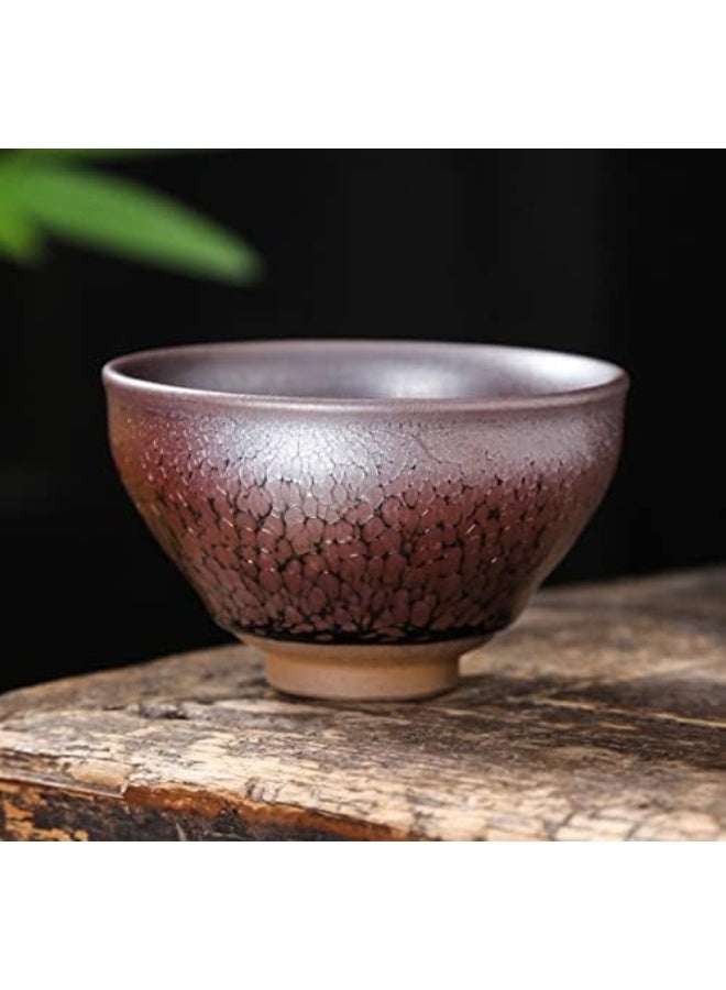 Handmade JianZhan Tenmoku Tea Coffee Cup Bowl Chinese Crafts Mug Designer Tea Cup Set Collection Ceremony Ancient Style (MIXED 2 COLORS) - Image 4
