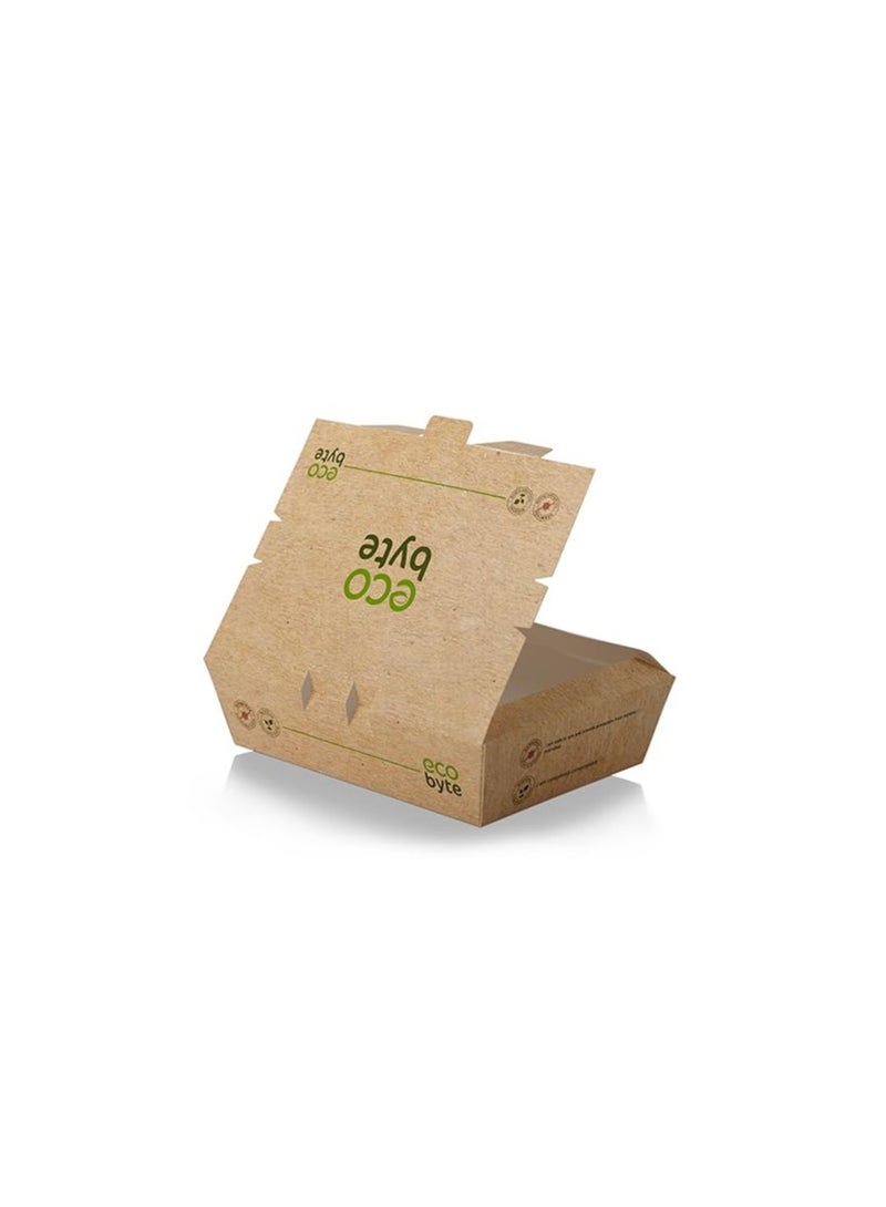 Ecobyte علبة غداء إيكوبايت ITC – سعة 500 مل – عبوة من 25 علبة | حاويات طعام قابلة للتحلل بغطاء BioSeal | خالية من البلاستيك، مقاومة للتسرب والزيوت  - Image 3