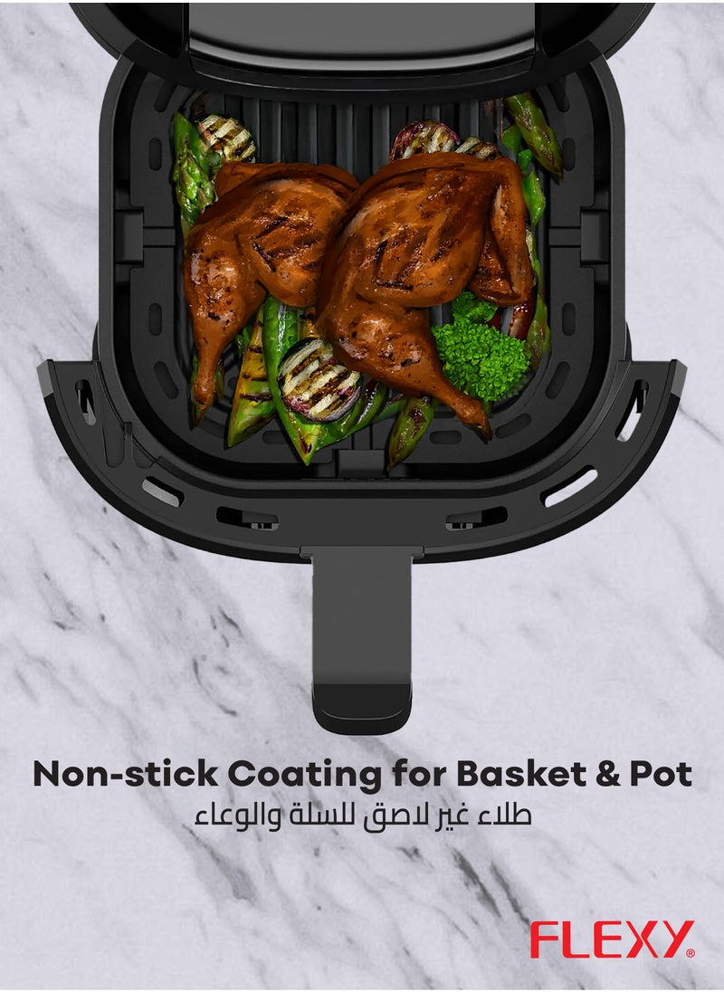Flexy - Flexy Digital Air Fryer 7L, 360° Heating, One-Click Operation, 1800W, Multi-Purpose, Non-Stick Coating, Easy Cleaning, Automatic Shut-Off, Digital Display, 2-Year Warranty. - Image 1