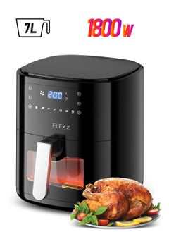 Flexy Digital Air Fryer 7L, 360° Heating, One-Click Operation, 1800W, Multi-Purpose, Non-Stick Coating, Easy Cleaning, Automatic Shut-Off, Digital Display, 2-Year Warranty.